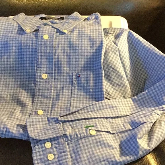 2 Mens Tommy Hilfiger long sleeve shirts - Picture 5 of 7
